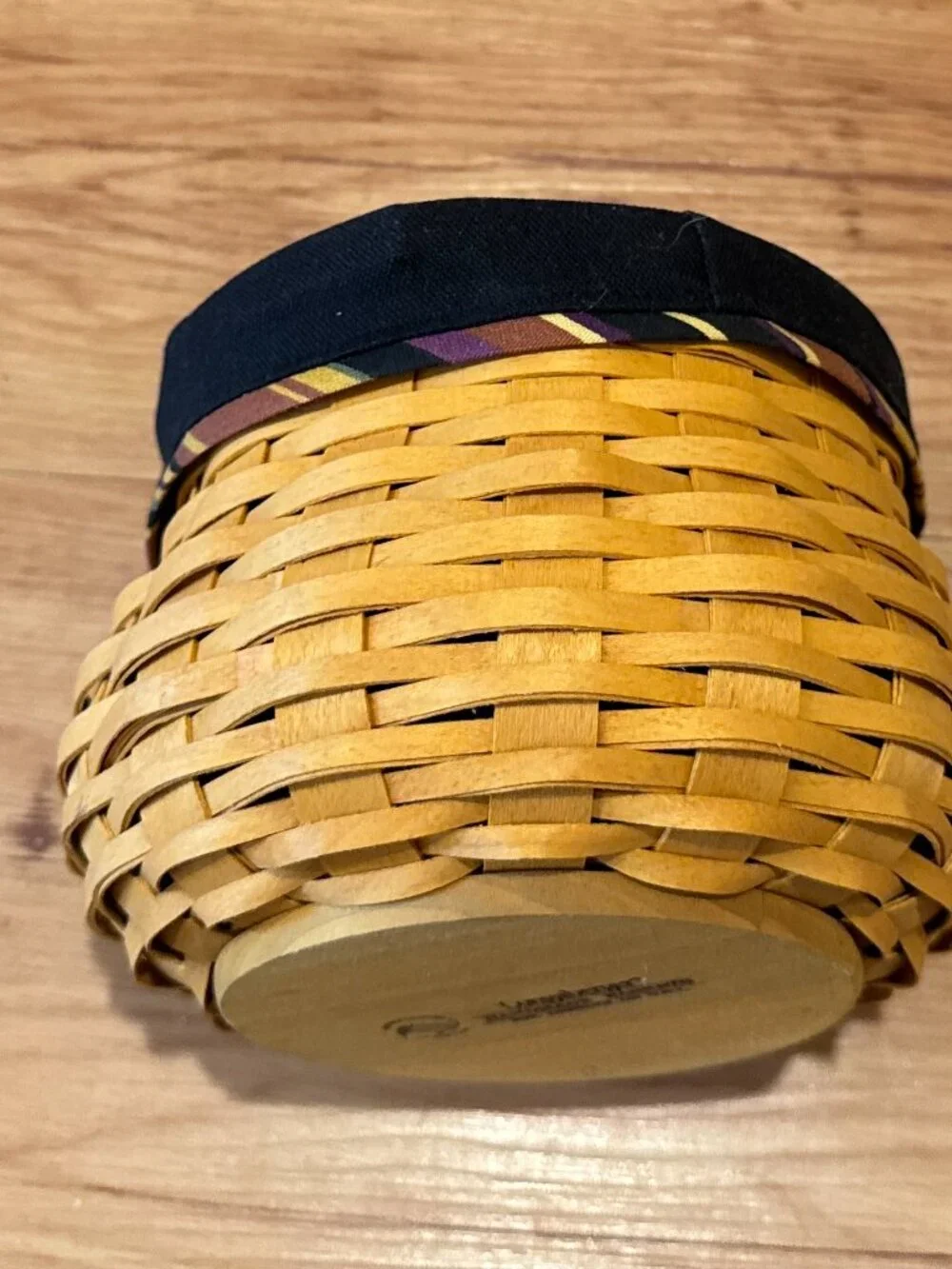 Longaberger 2007 Small Fall Tan Gourd Basket with Protector, Liner